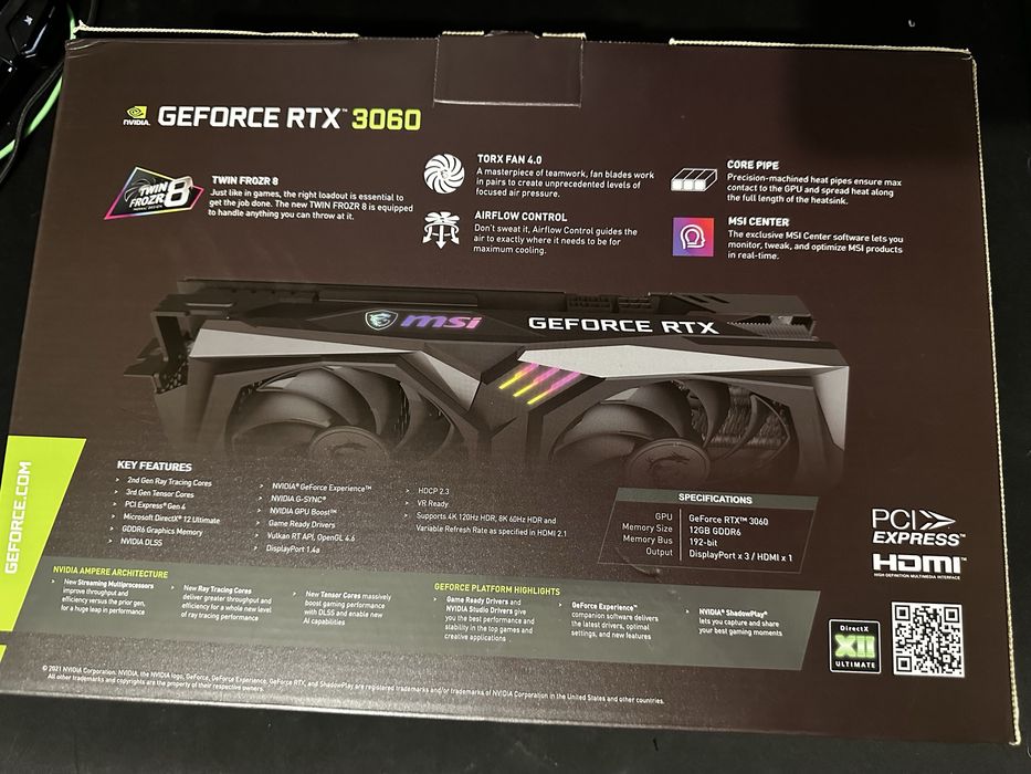 Karta Graficzna GEFORCE RTX 3060 GAMING 12GB