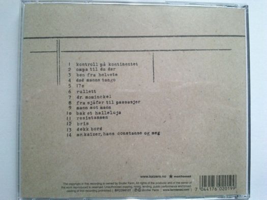 Płyta CD, Kaizers Orchestra "Ompa til du Dor" Piewszy kultowy album!!!