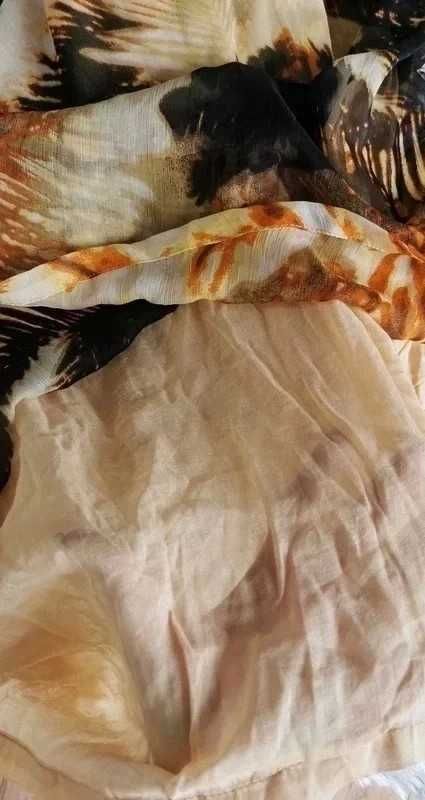 Letnia lekka zwiewna sukienka z odkrytymi plecami XL. Lato