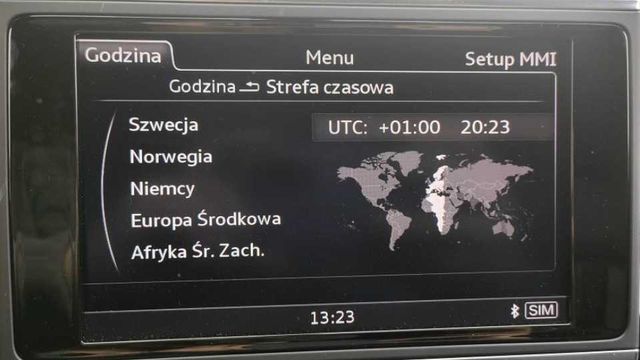AUDI polskie menu język polski MIB 2 mapy Europy konwersja USA na EU