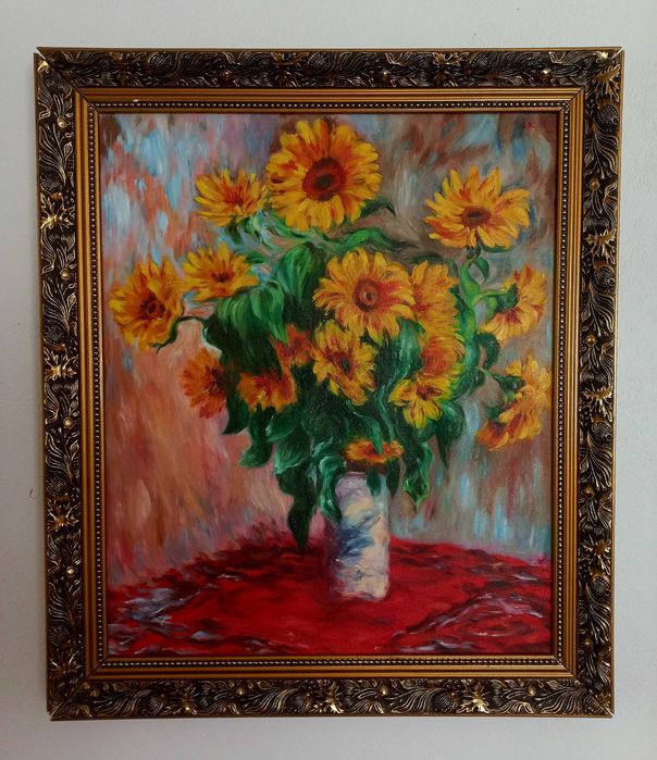 Obraz olejny, reprodukcja "Słoneczniki" Monet