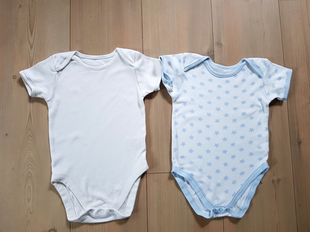 Mothercare zestaw body 92 na lato z krótkim rękawem w gwiazdki next