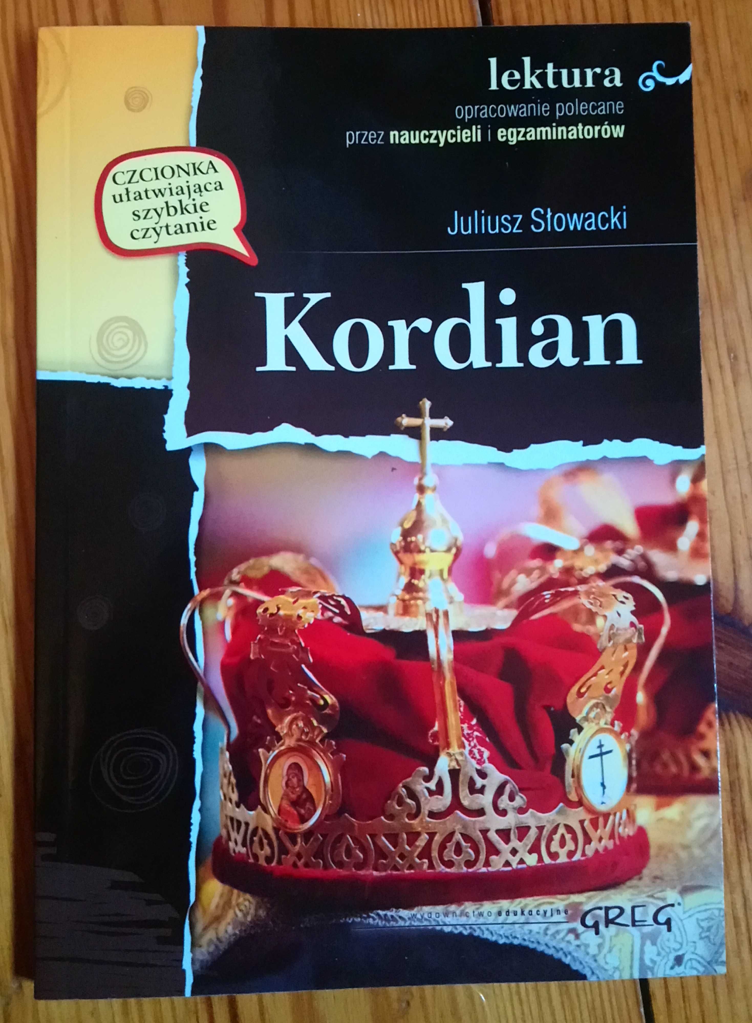 Książka Kordian Juliusz Słowacki - lektura szkolna