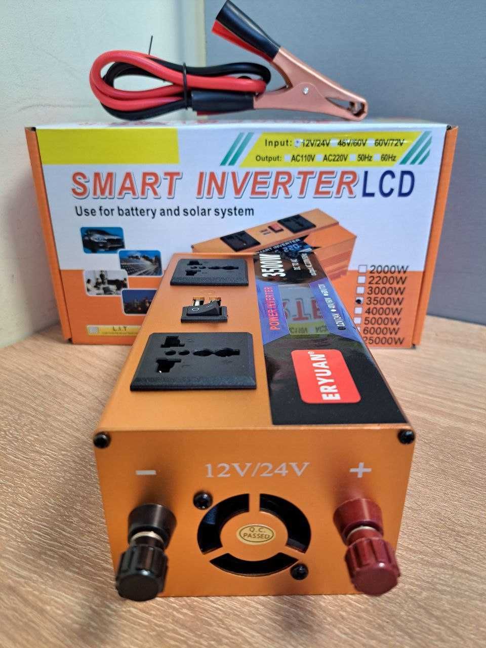 Преобразователь напряжения инвертор 3500W c LCD экраном 12/24V -220V