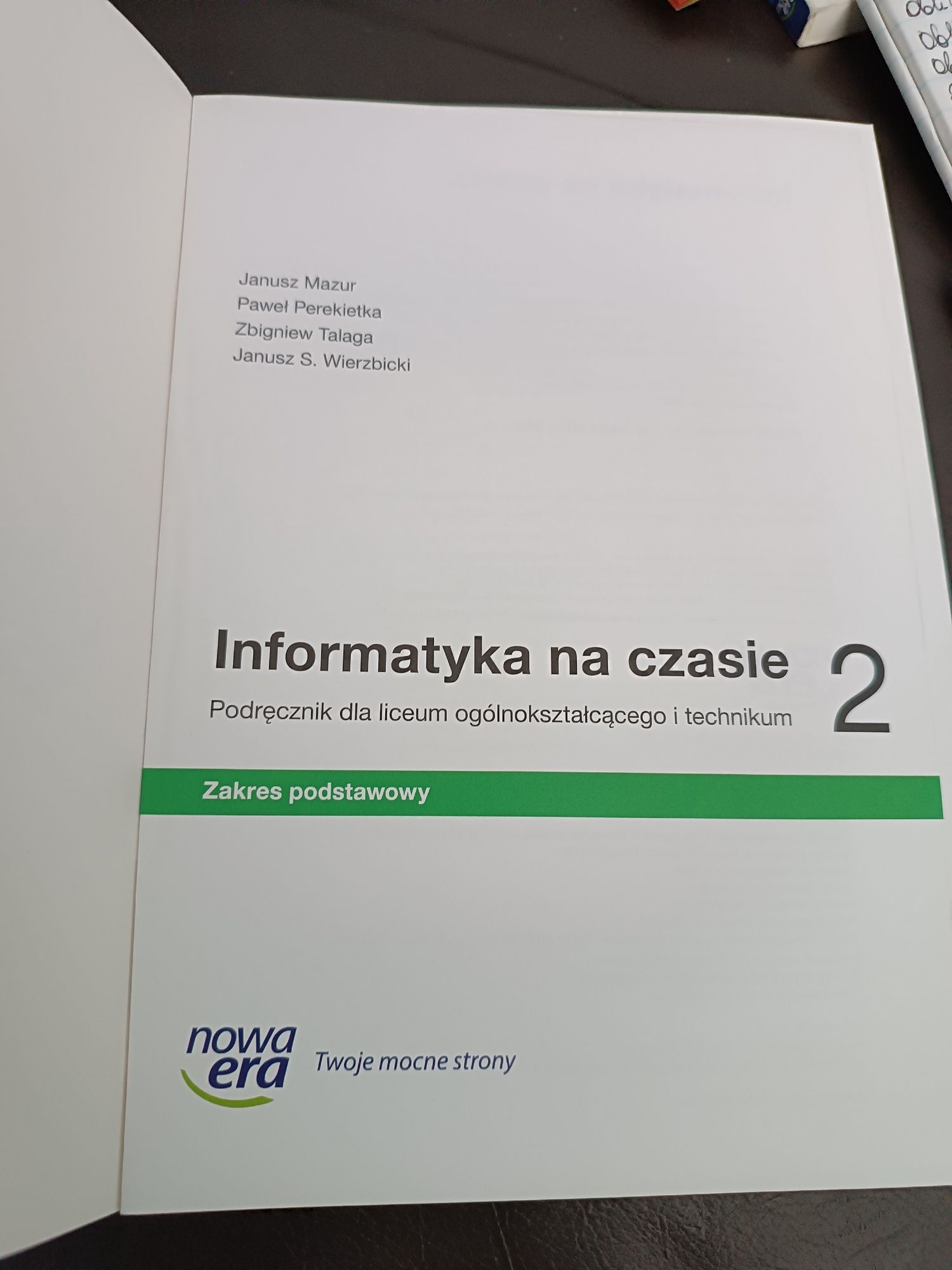 Informatyka na czasie podręcznik 2 liceum i technikum zakres podstawow