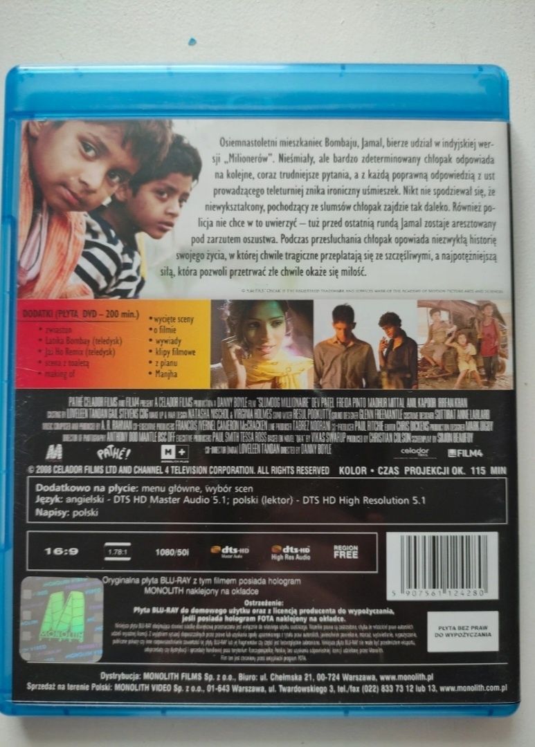 Slumdog Milioner z ulicy Blu-ray + DVD polskie wydanie Łódź