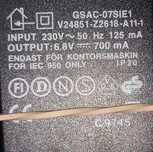 Блок живлення GSAC-07SIE1 6.8V 700 mA Штекер 3 мм.