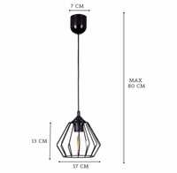 Lampa wisząca sufitowa diament loft  Czarna lub Biała.