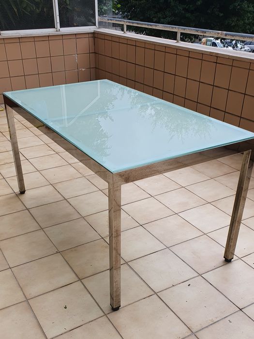 Mesa Inox e Vidro