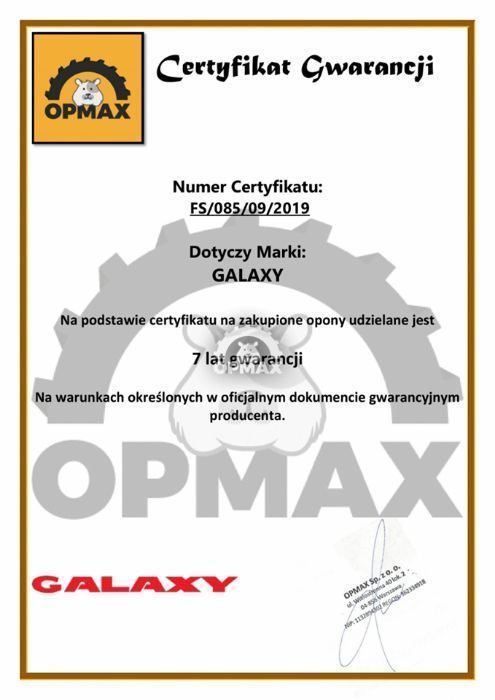 NOWA OPONA 12.5/80-15.3 IMP PRO 14PR 144A8 TL GALAXY 7 Lat GW.