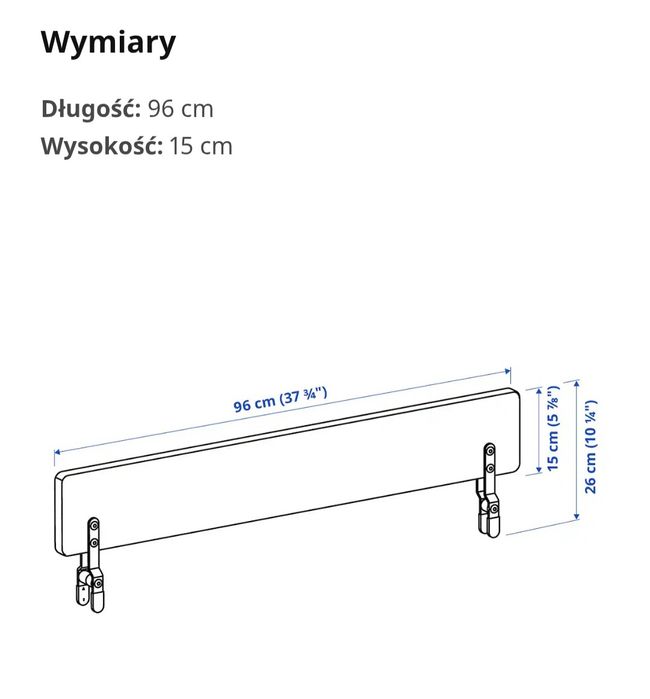 Barierka zabezpieczająca do łóżeczka, łóżka