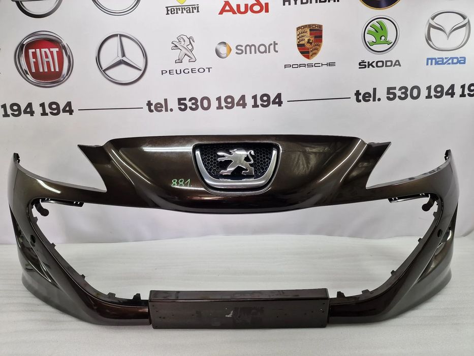 PEUGEOT 308 CC CABRIO 09- ZDERZAK PRZEDNI PRZÓD NA PDC , ŁADNY , BRĄZOWY METALIK , NR 9681848777 , NR AUKCJI NZ881