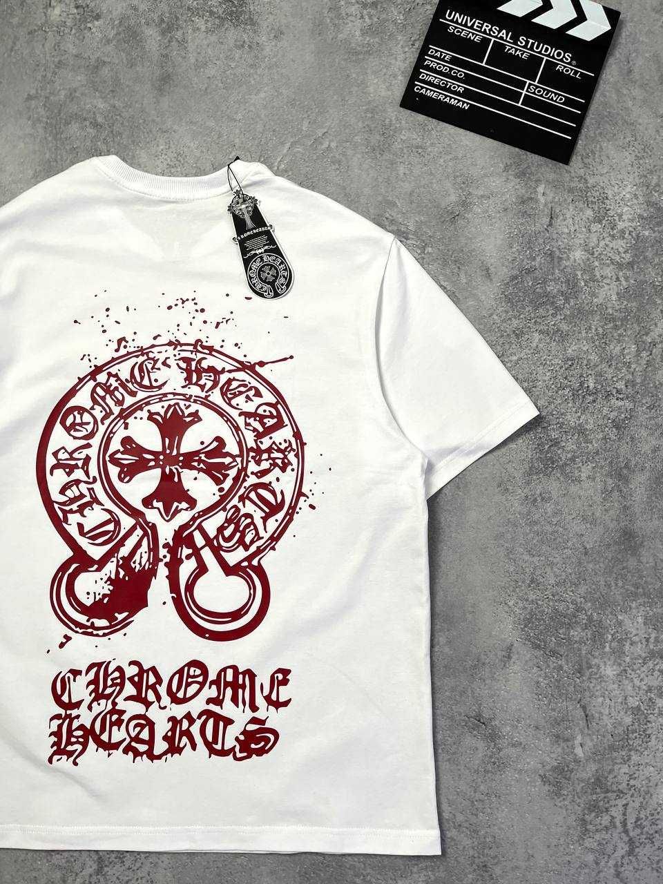 Белая Футболка Chrome Hearts с бирками (Хром Хартс)