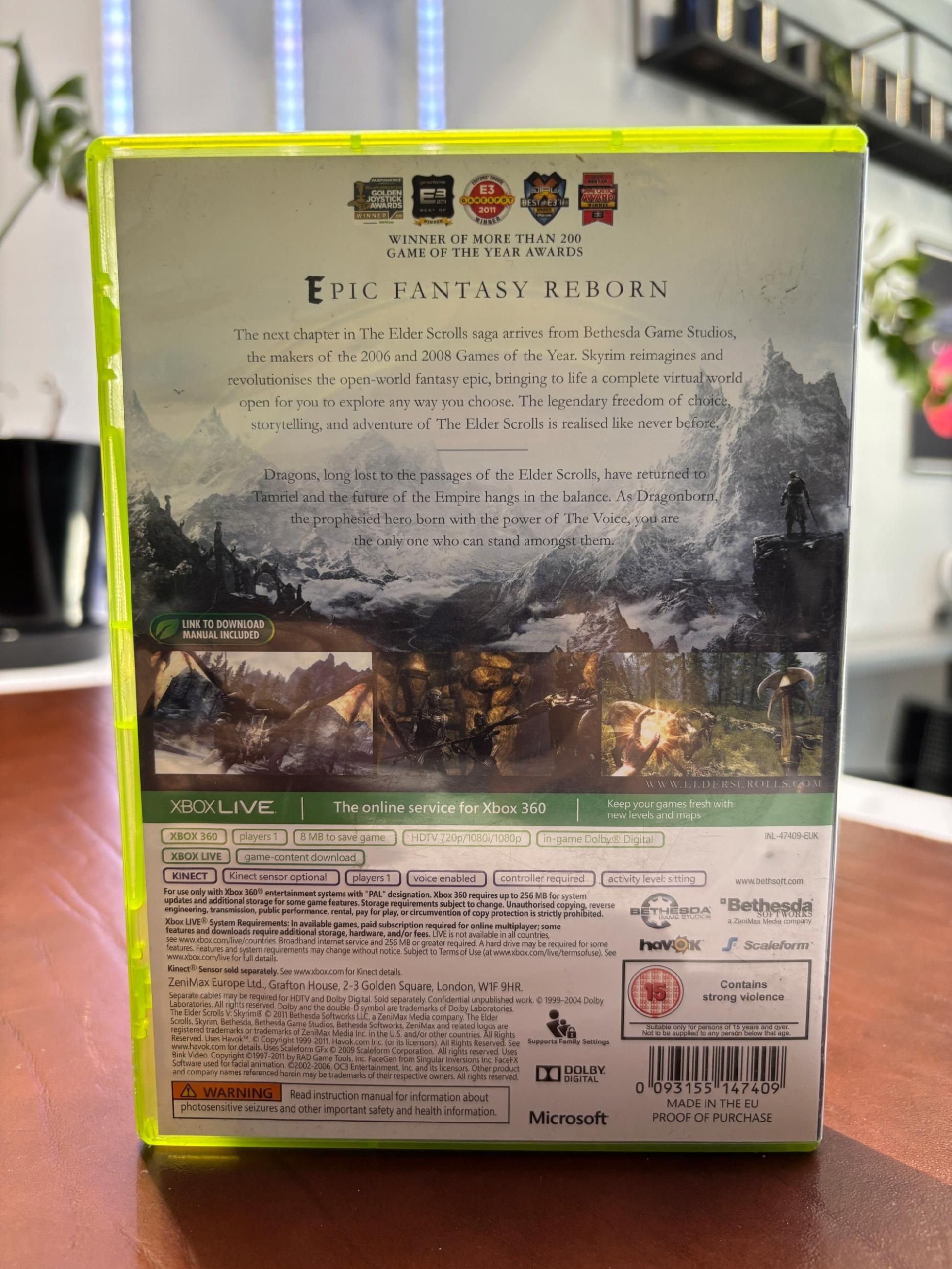 Xbox 360 The Elder Scrolls V Skyrim