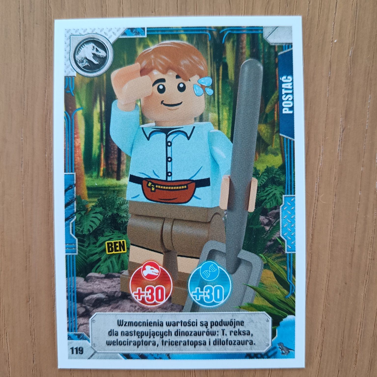 Karta LEGO Jurassic World - Nr 119: Ben