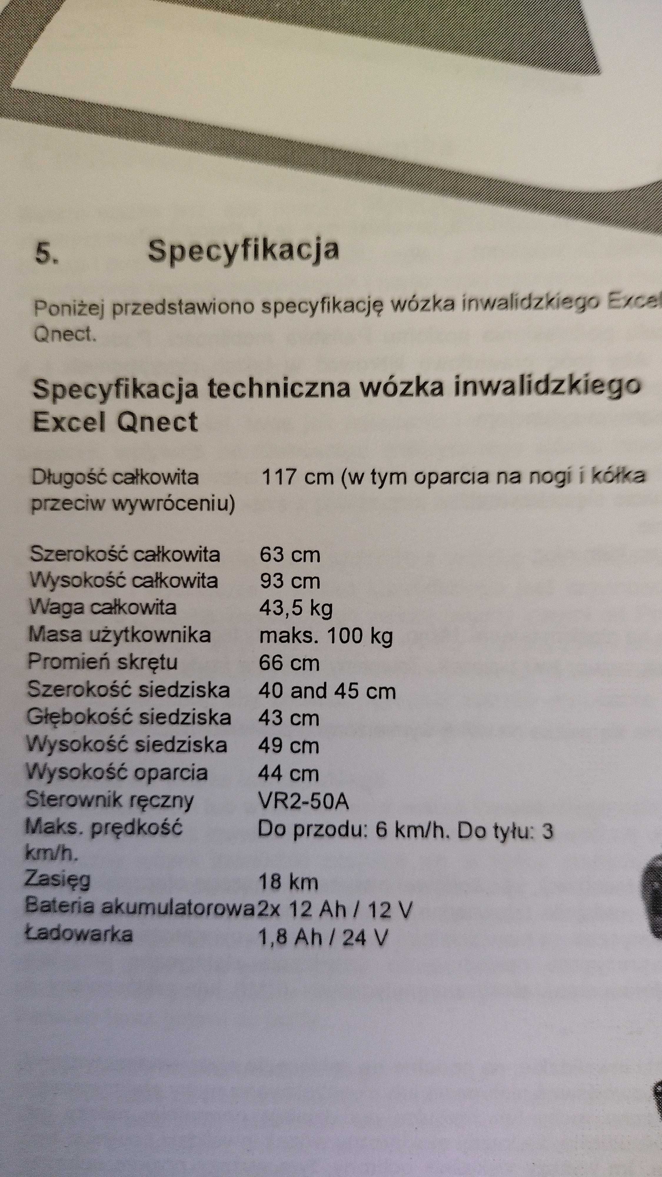 wózek elektryczny Excel Qnect