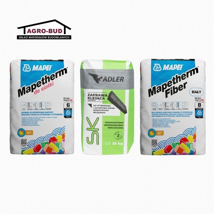 Klej do zatapiania siatki z włóknami ADLER SK 25kg