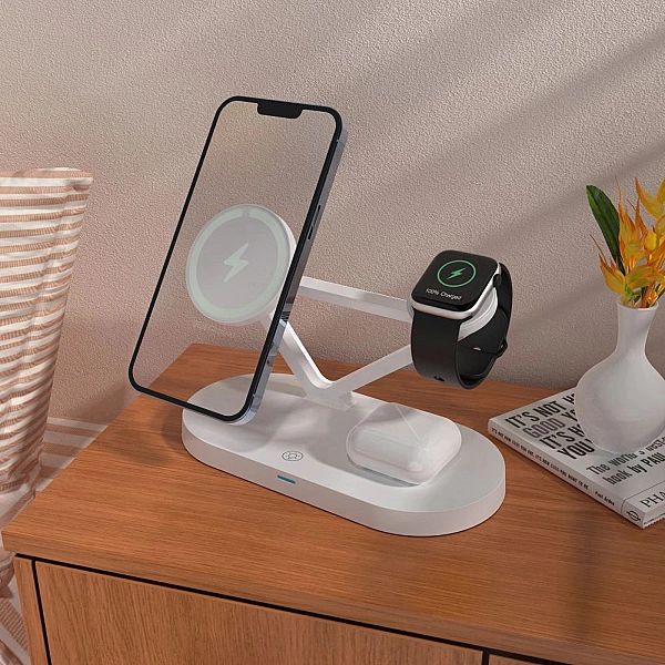 Ładowarka bezprzewodowa Tech-Protect QI15W-A41/3w1 z MagSafe do urządz