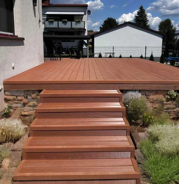 deska tarasowa kompozytowa PACO RYFLOWANA brąz grafit szary 5,8m mb