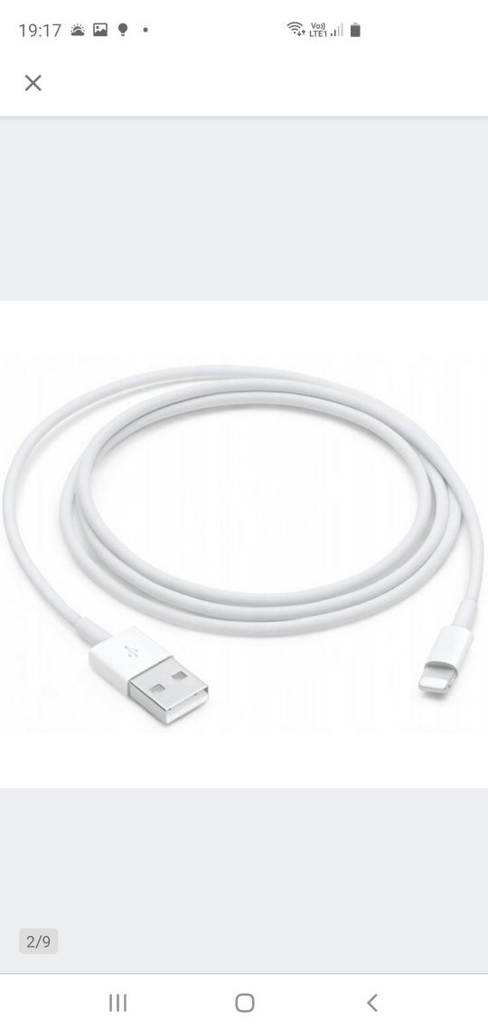 Kabel USB Co2 Lightning 2 m biały szybki