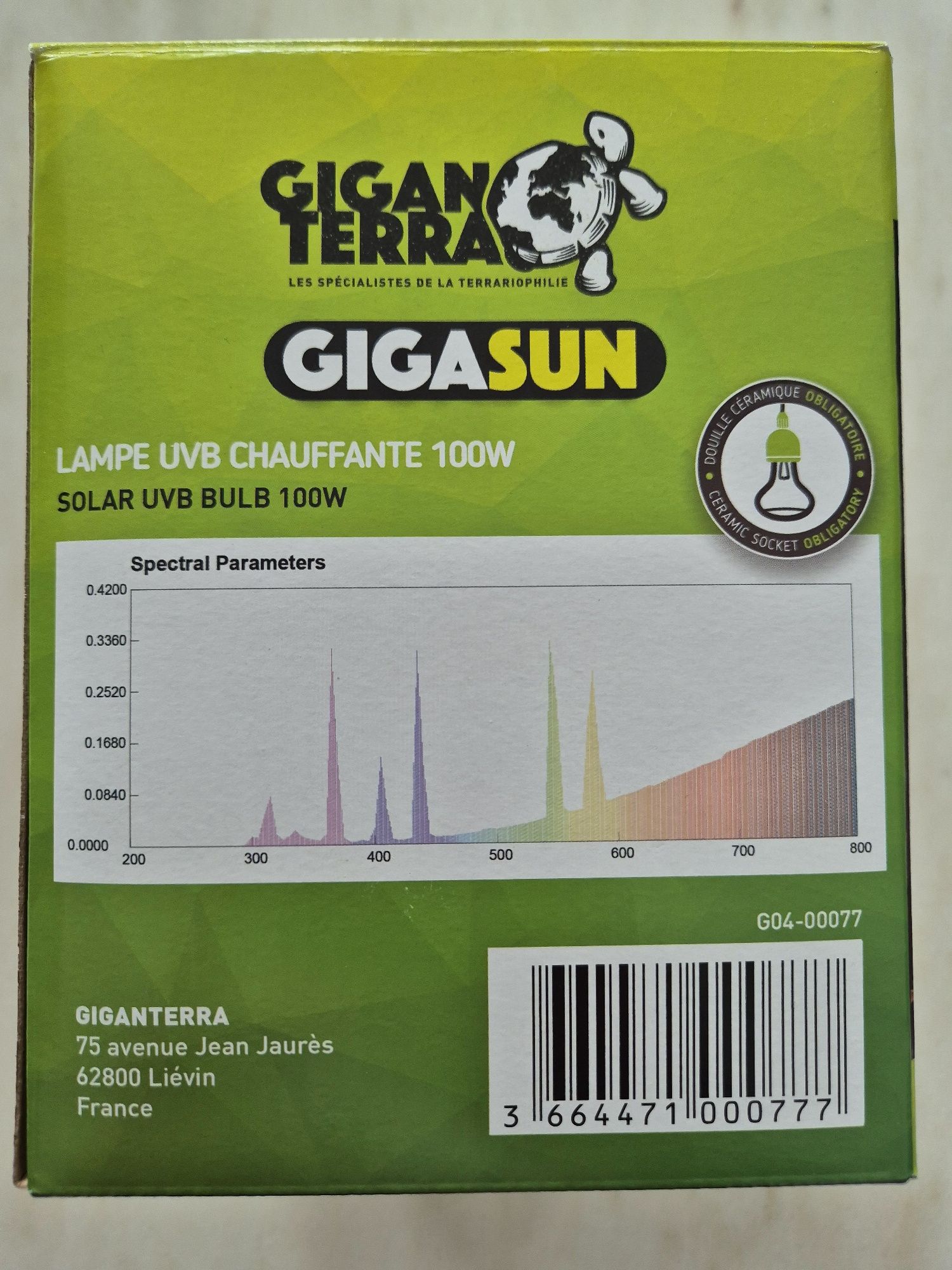 Lampada UVB GigaSun 100w - Nova