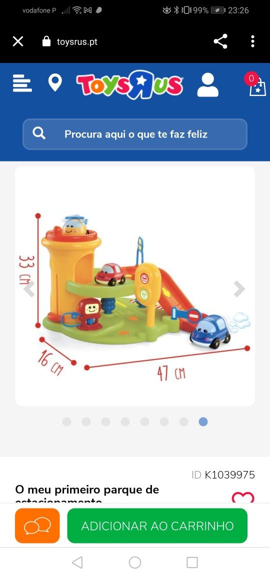 Brinquedo "O meu primeiro parque de estacionamento"