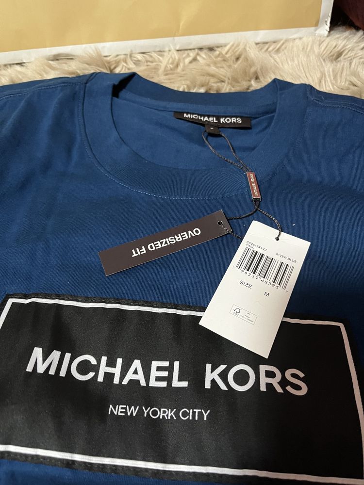 Michael Kors koszulka t-shirt logowany z logo r M L oversized fit