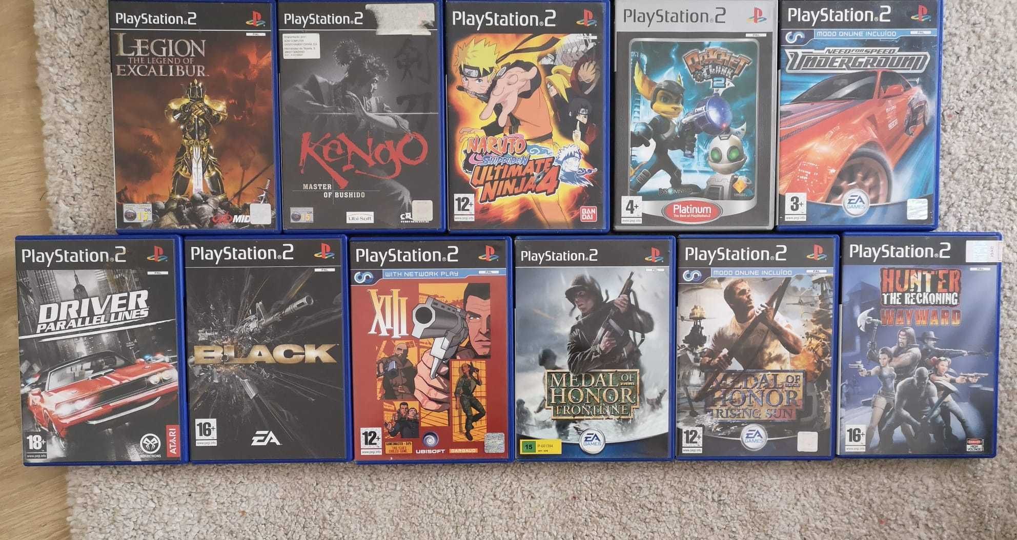 21 jogos PS2 originais e completos (com manual)