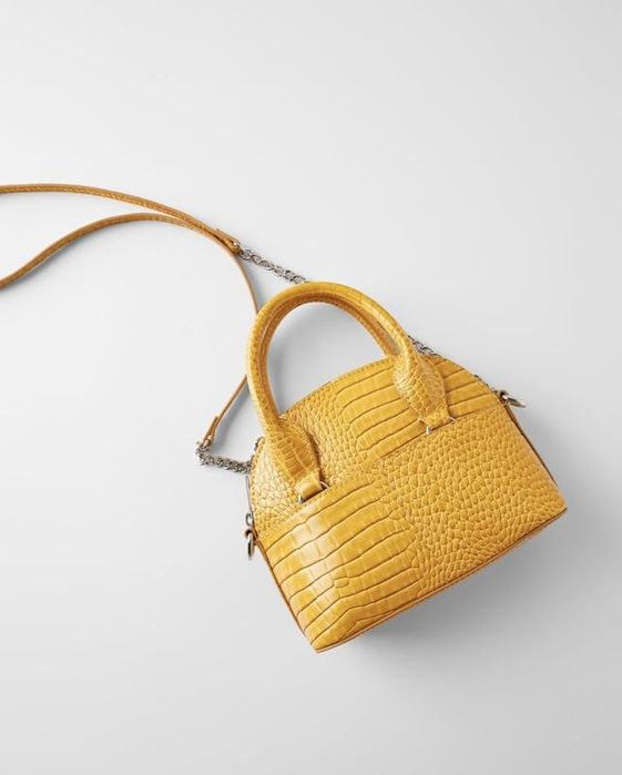 Сумочка жіноча Zara,  Animal print, ефект шкіри крокодила