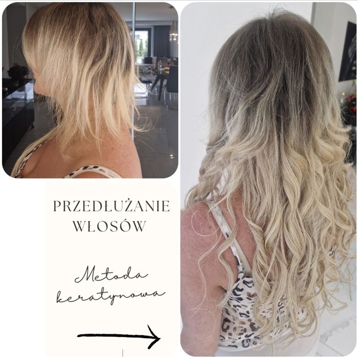 Przedłużanie włosów na keratynę - z dojazdem do domu, lub w salonie.