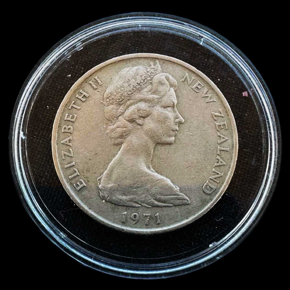 Moeda de 20 Cents - 1971 - Nova Zelândia