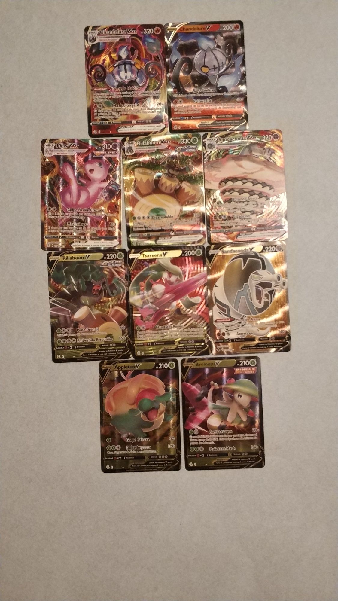 Cartas douradas Pokémon