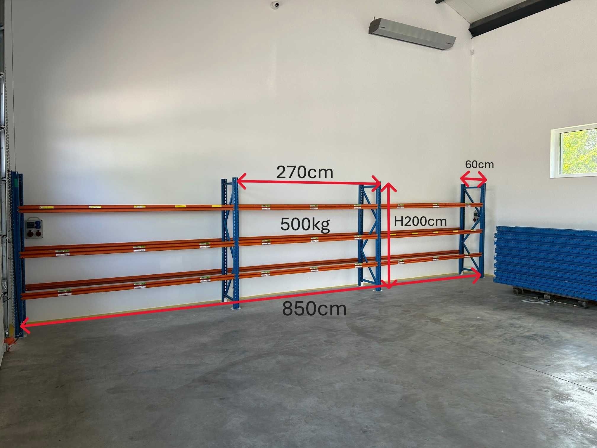 Regały magazynowe STOW rama H200x60cm półkowe do magazynu garażu hali