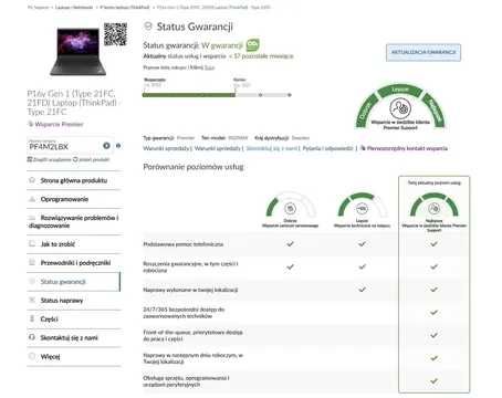 Lenovo ThinkPad P16v G1 i9 13900H RTX A2000Ada 16 WUXGA 321tb W11Pro