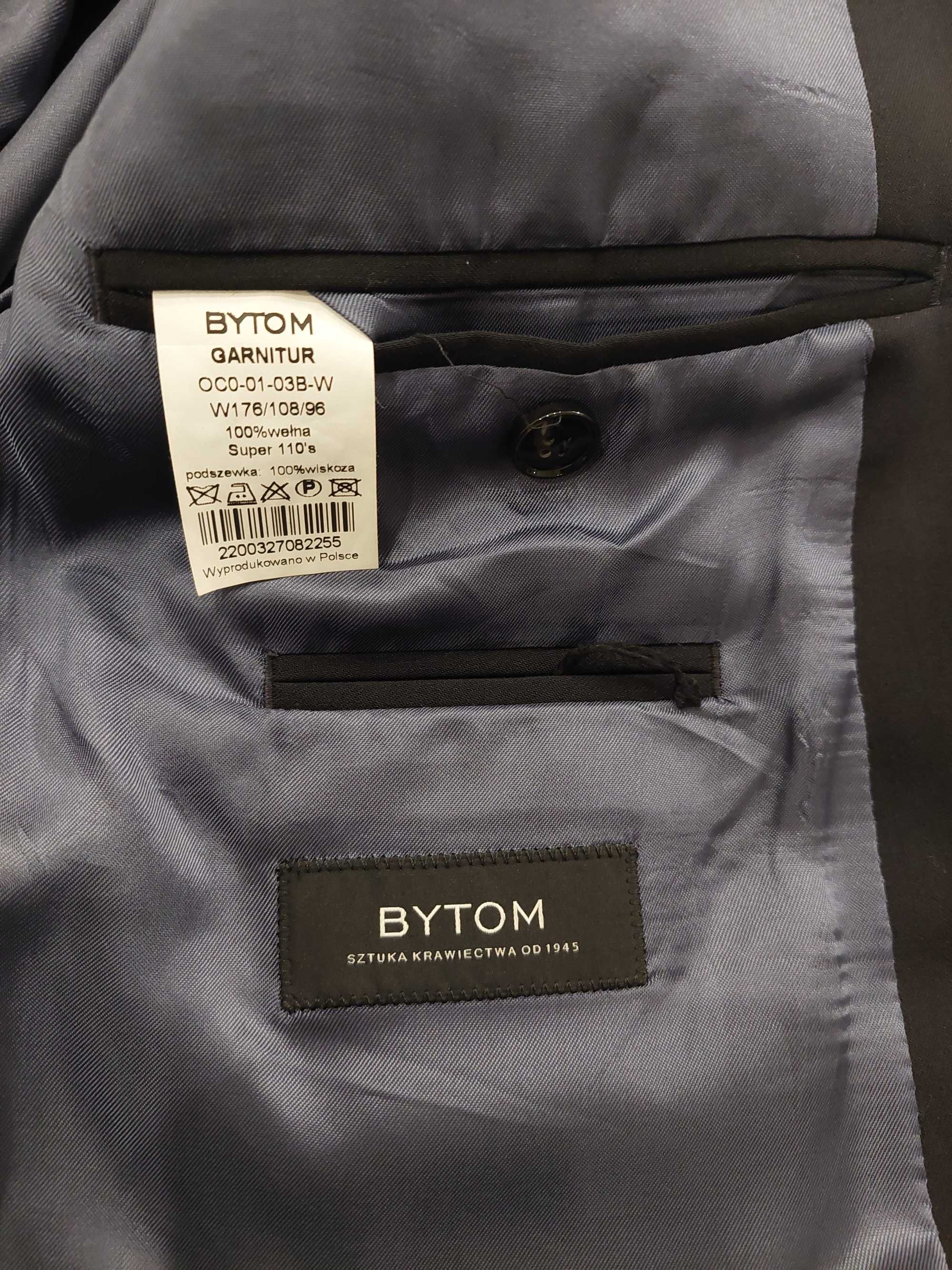 Granatowy garnitur Bytom wełna W176/108/96