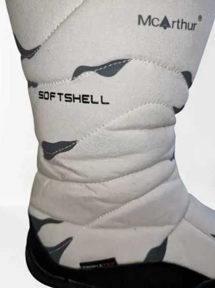 McArthur Cudne Białe Śniegowce SOFTSHELL membrana TRIPLETEX 41 j. Nowe