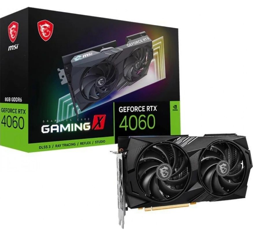 Відеокарта MSI RTX 4060 8GB Gaming X (RTX 4060 GAMING X 8G) (GDDR6, 12
