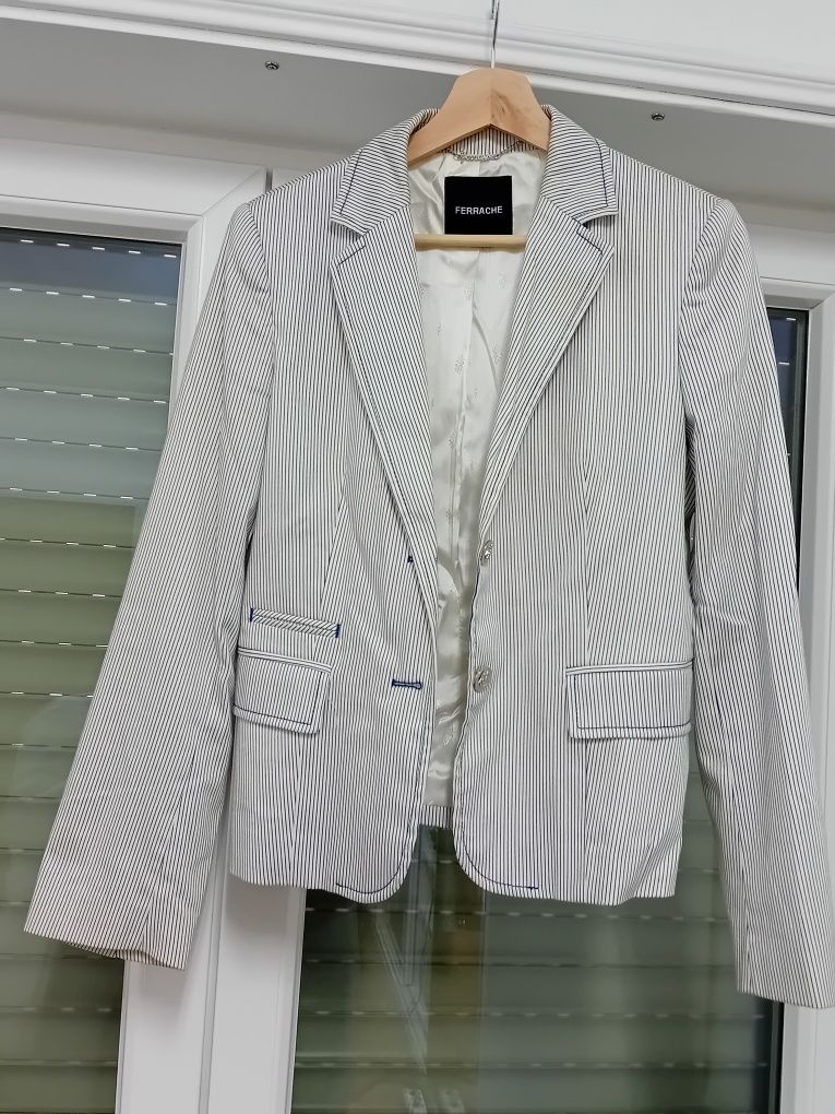 Blazer às riscas azuis Ferrache