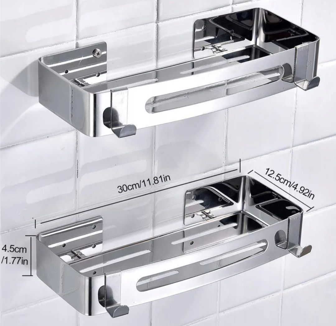Półki łazienkowe SUS 304 zestaw 2szt