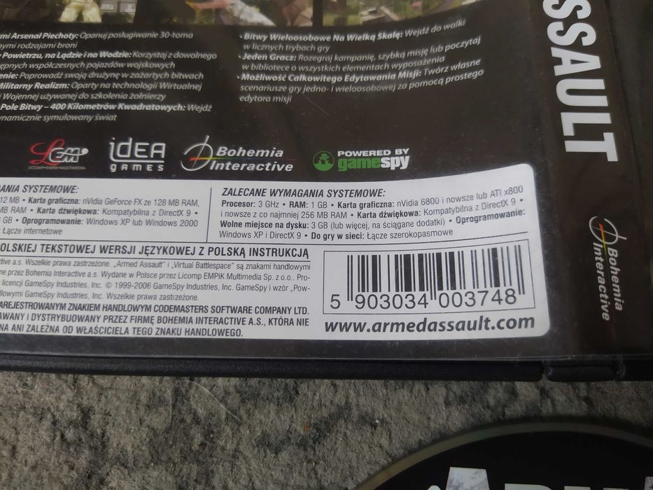Arma Armed Assault PC DVD PL
