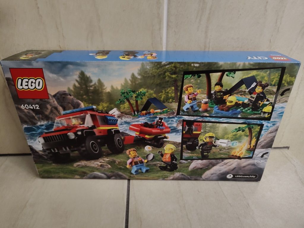Klocki LEGO City Terenowy wóz strażacki z łodzią podwodną
