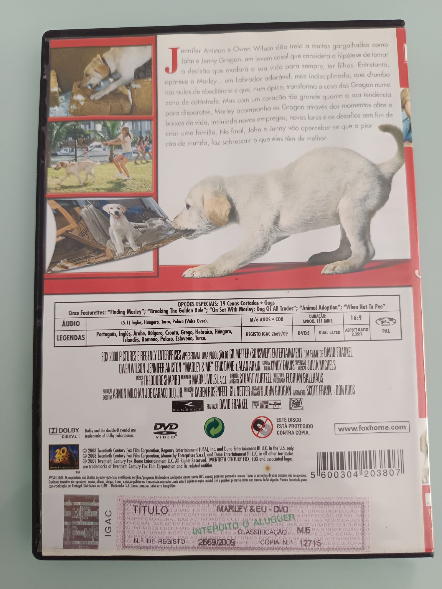 DVD Marley & eu   .