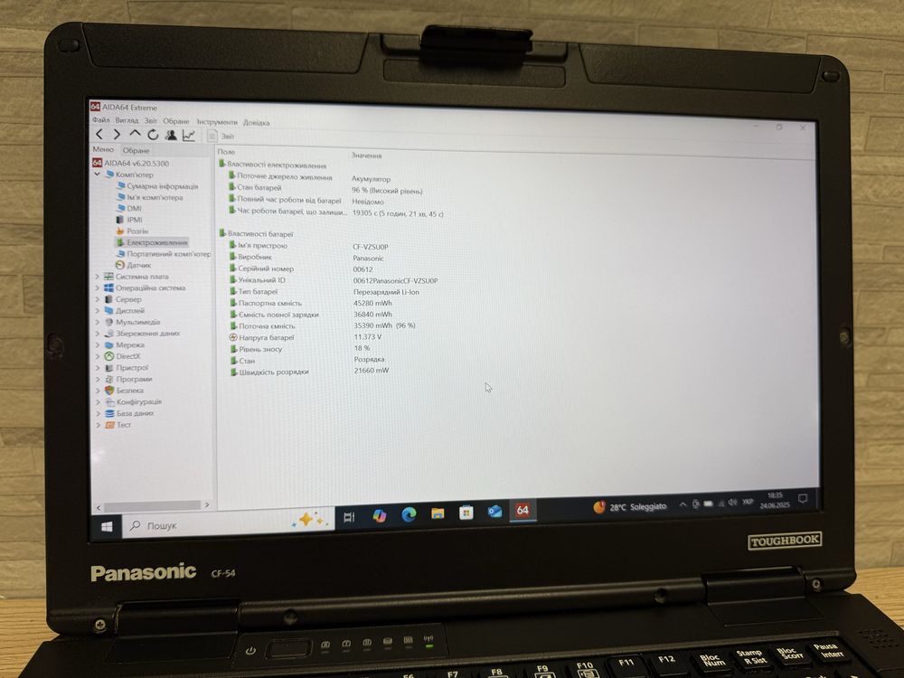 Військовий ноутбук Panasonic ToughBook CF-54 intel i5-7300U/16gb/256gb