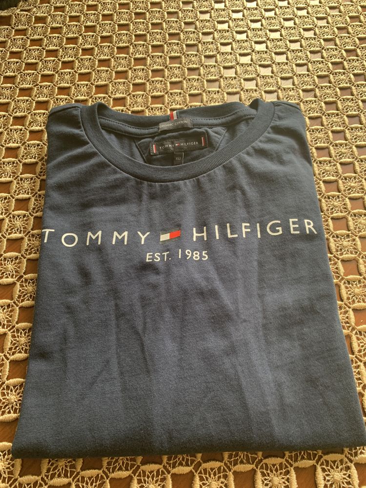 Tommy HILFIGER - bluzka granatowa z dł.rękawem - NOWA roz . 152- 146