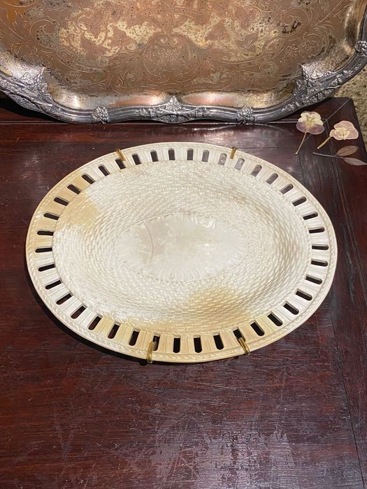 Travessa Bandeja Wedgwood & co Séc XIX Marcada 27,5 cm