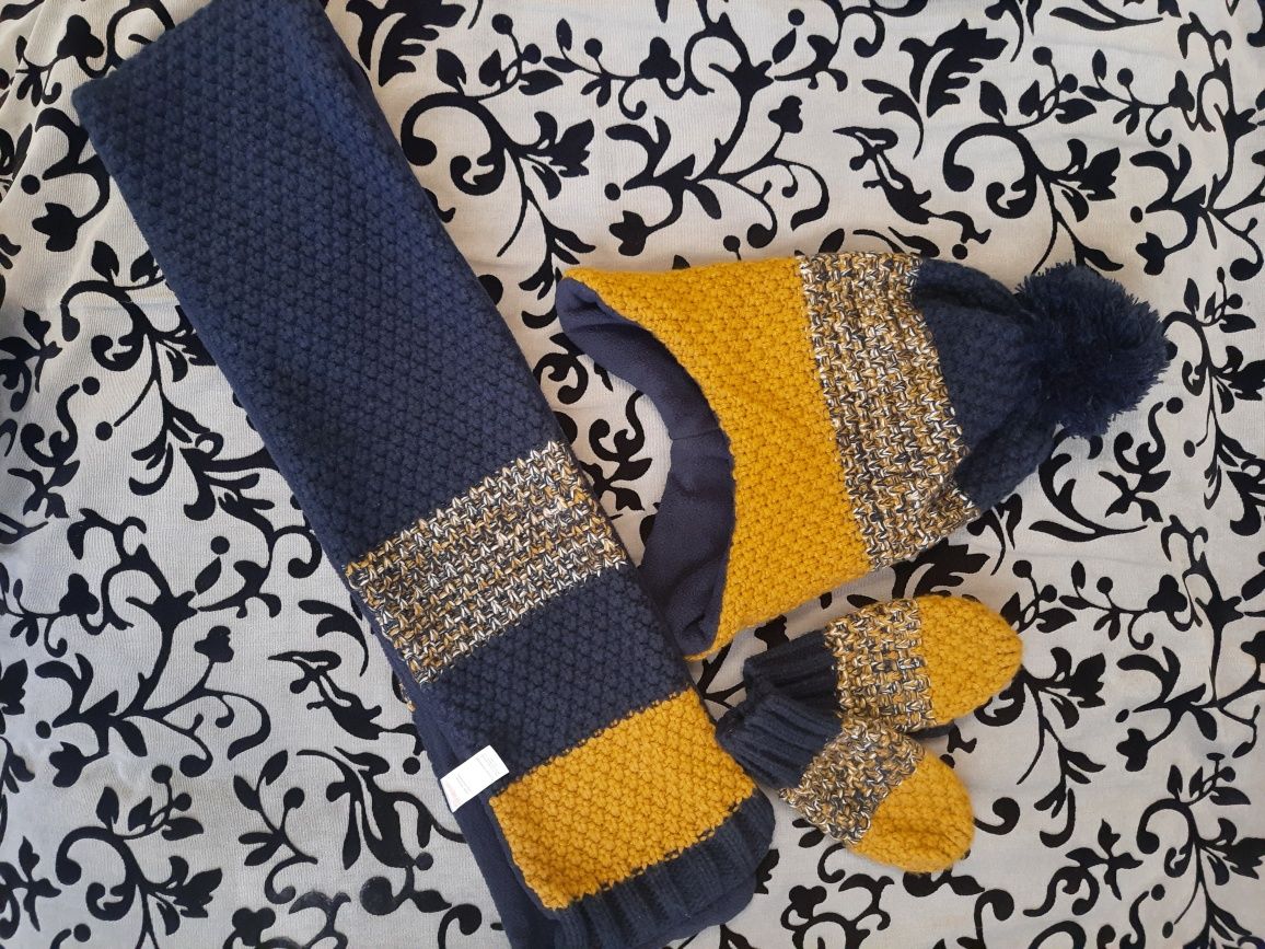шапка шарф набор рукавички комплект