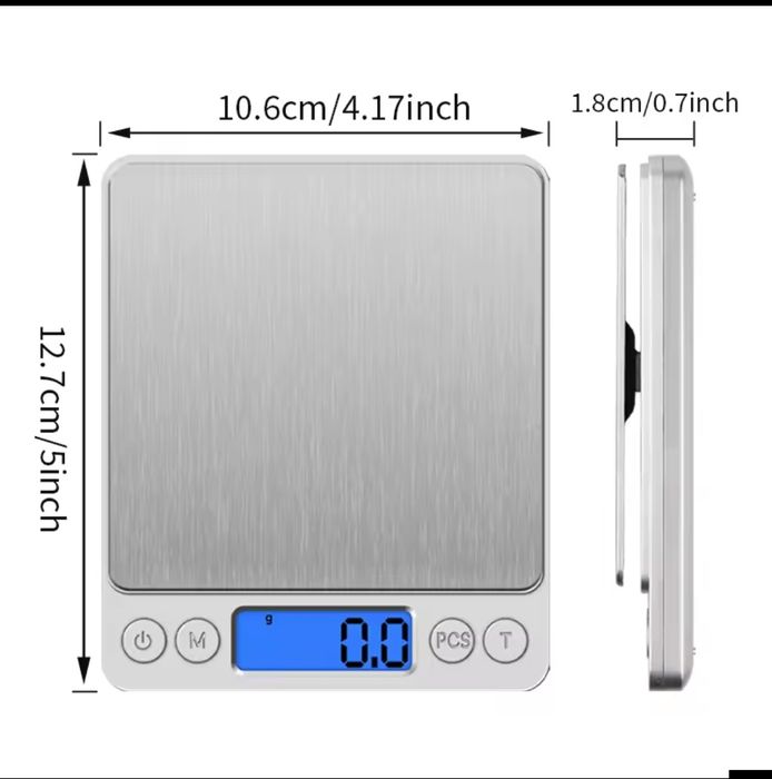 Весы кухонные / Портативные / Точность измерения от 0.1 г до 3 кг