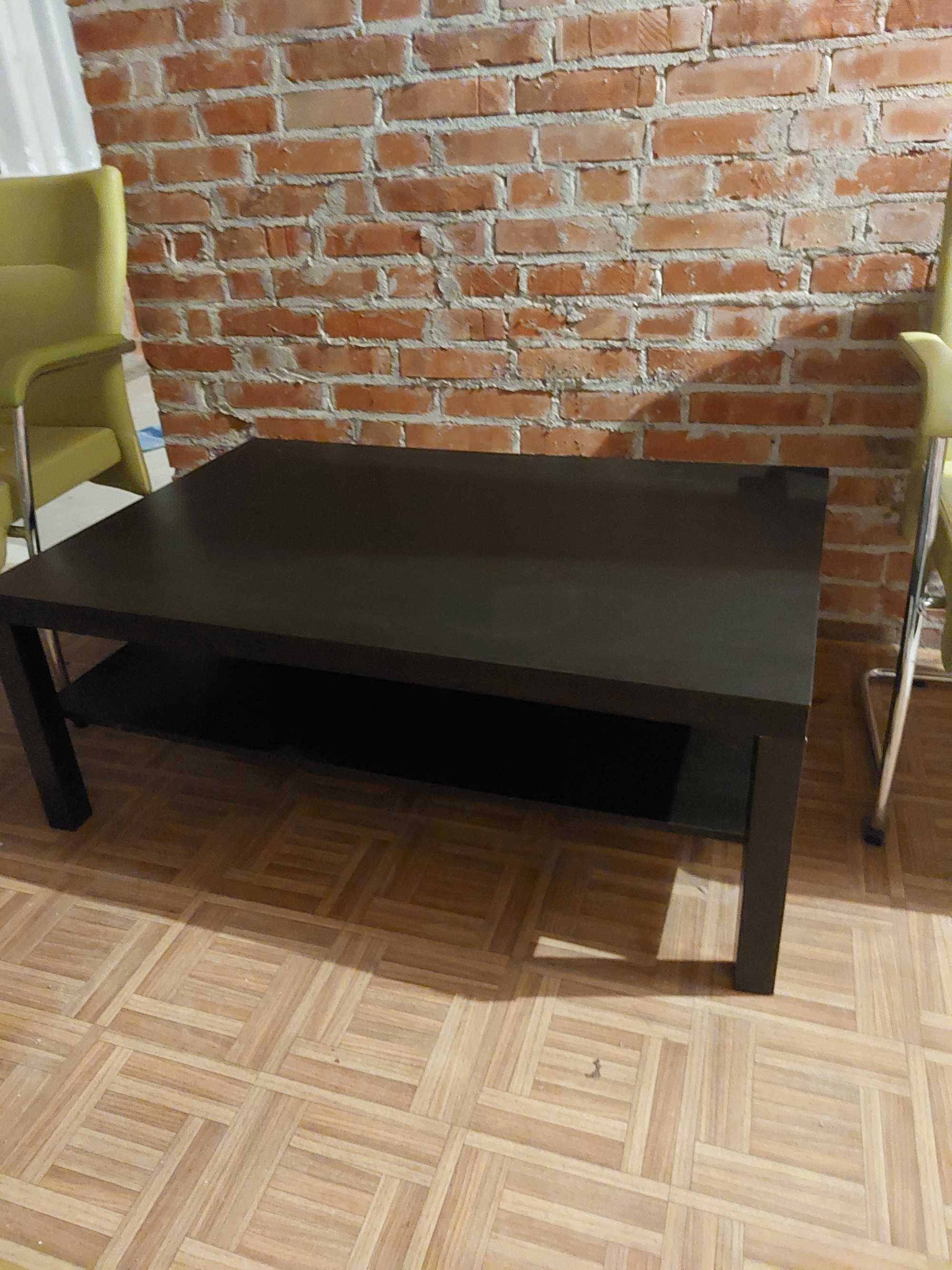 Czarny stolik kawowy dł. 118 x szer. 78 x wys. 45 cm