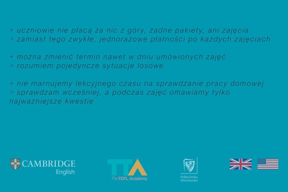 Korepetycje z języka angielskiego / Online / Wrocław / Angielski