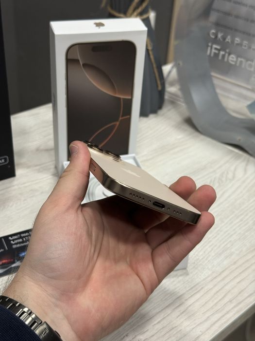 New/Open box iphone 16 pro 256gb desert titanium.